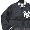 Supreme × New York Yankees × '47 Brand Leather Varsity Jacket NAVY画像