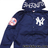 Supreme × New York Yankees × '47 Brand Satin Hooded Coaches Jacket NAVY画像