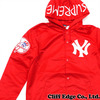 Supreme × New York Yankees × '47 Brand Satin Hooded Coaches Jacket RED画像