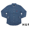 HUF SCRIPT DENIM OVER SHIRT画像