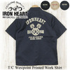 IRON HEART T/C WESTPOINT PRINTED WORK SHIRT IHSH-115画像