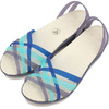 crocs huarache mini wedge w NAUTICAL NAVY/AQUA 14384-4CX画像