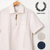 FRED PERRY × Nigel Cabourn HALF ZIP CELLULAR WEAVE SHIRT画像
