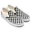 VANS CLASSIC SLIP-ON BLACK AND WHITE CHECKER/WHITE VN-0EYEBWW画像