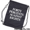 FORTY PERCENT AGAINST RIGHTS/40% PG-13/GYM SACK BLACK画像