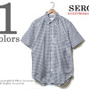 SERO 半袖ギンガムボタンダウンシャツ SR-01GCSS画像