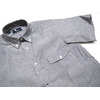 IKE BEHAR "JOHN" S/S MODIFIED FIT B.D. PULLOVER CHAMBRAY SHIRTS/blue画像