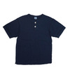 mayo SPRUCE インディゴ染め 半袖 ヘンリーネック Tシャツ画像