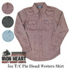 IRON HEART 5oz T/C Pin Head Western Shirt IHSH-114画像