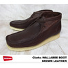 Clarks WALLABEE BOOT  BROWN LEATHER 26103668画像