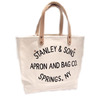 STANLEY & SONS CIRCLE LOGO TOTE(S) MADE IN U.S.A./natural x black画像