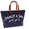 STANLEY & SONS STANDARD LOGO TOTE(L) MADE IN U.S.A./navy x natural画像