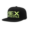 HEX ANTISTYLE SNAPBACK CAP (BLACK&times;L.GREEN) HAR-281画像