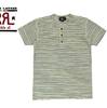 RRL インディゴ ボーダー ヘンリーネック Tシャツ画像
