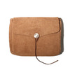 Fernand Leather Clutch Bag - Beige Suede画像