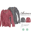 AVIREX L/S FRISE BIJOU V-NECK TEE 6253208画像