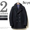 SCYE BASICS ウールカシミヤメルトンピーコート 5115-73508画像