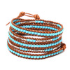 CHAN LUU 5 Wrap Blacelet -TURQ NAT BRN- BSM-1625画像