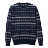 OBEY PITCH SWEATER (NAVY MULTI)画像