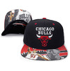 Mitchell & Ness CHICAGO BULLS SUBLIMATED VISOR SNAPBACK BLACK LVMNCHB240画像