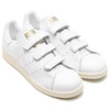 adidas Originals STAN SMITH CF TF RUNNING WHITE/RUNNING WHITE/MATT GOLD AQ5358画像