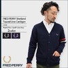 FRED PERRY Shetland Tipped Line Cardigan JAPAN LIMITED F3142画像