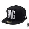 SWAGGER SWG LOGO NEW ERA FITETD CAP BLACK画像