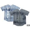 DOPE BLEACHED DENIM BASEBALL JERSEY画像