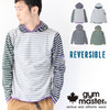gym master リバーシブル ボーダー プルパーカー G402313画像