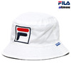 FILA × atmos REVERSIBLE BUCKET HAT WHITE/PEAC/PEAC LA153PY6-100画像