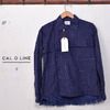 CAL O LINE POLKA-DOTS BANDANA FRINGE SHIRT CL15F036画像