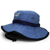 Mitchell & Ness CHARLOTTE HORNETS DENIM PRINTED BOONIE BUCKET HAT BLUE LVMNCRH027画像