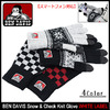 BEN DAVIS Snow & Check Knit Glove WHITE LABEL BDW-9610画像