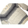 INVERALLAN #113018 SHETLAND JACQUARD CREWNECK 2TONE SWEATER/cream x navy画像