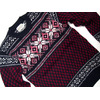 INVERALLAN #113019 SHETLAND JACQUARD SNOW FLAKE CREWNECK SWEATER/new navy画像