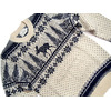 INVERALLAN #113022 SHETLAND JACQUARD DEER CREWNECK SWEATER/cream x new navy画像