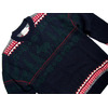 INVERALLAN #113022 SHETLAND JACQUARD DEER CREWNECK SWEATER/new navy x green画像