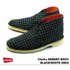 Clarks DESERT BOOT BLACK/WHITE GRID 26110027画像