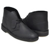 Clarks DESERT BOOT BLACK SMOOTH LEATHER 26103683画像