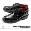 Tricker's Brogue Shoes "Bourton" Leather Sole Black Patent L5679画像