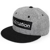 In4mation MELTON BLOCK STANDARD SNAPBACK GREYxBLACK IMT156画像