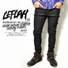 LEFLAH COLOR DENIM STRETCH SKINNY PANTS -BLACK-画像