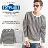 TOYPLANE L/S BORDER INLAY KNITTING CREW NECK TP16-HCS10画像