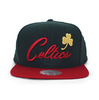 Mitchell & Ness BOSTON CELTICS 2T BRUSHED WOOL SNAPBACK GREENxRED LVMNBTC112画像