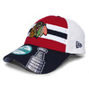NEW ERA CHICAGO BLACKHAWKS STANLEY CUP FRONT STRIPE 9FORTY WHITExBLACKxRED LVNECBH119画像