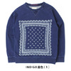 CORISCO バンダナ柄インディゴ スウェット 126105画像
