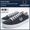 FRED PERRY SPENCER CANVAS/LEATHER Charcoal B7523U-491画像