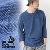go slow caravan インディゴ 鹿の子 7分 ラグラン TEE 341923画像