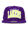 Mitchell & Ness LOS ANGELES LAKERS REFLECTIVE ARCH SNAPBACK PURPPLE LVMNLAL157画像