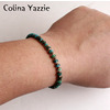 Colina Yazzie Turquoise Heishi Beads Bracelet Turquoise × Beige画像